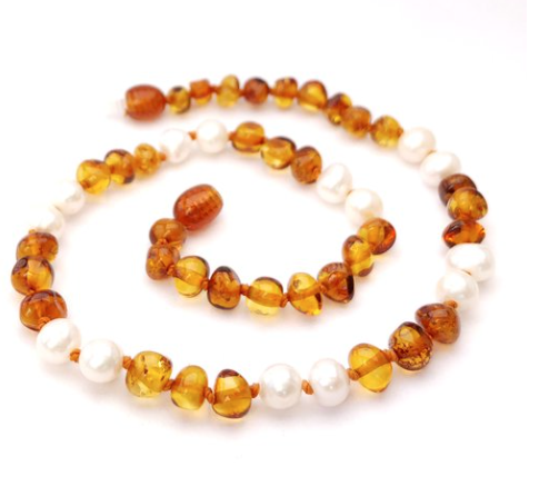 Queen Amber & Pearl Baby Necklace
