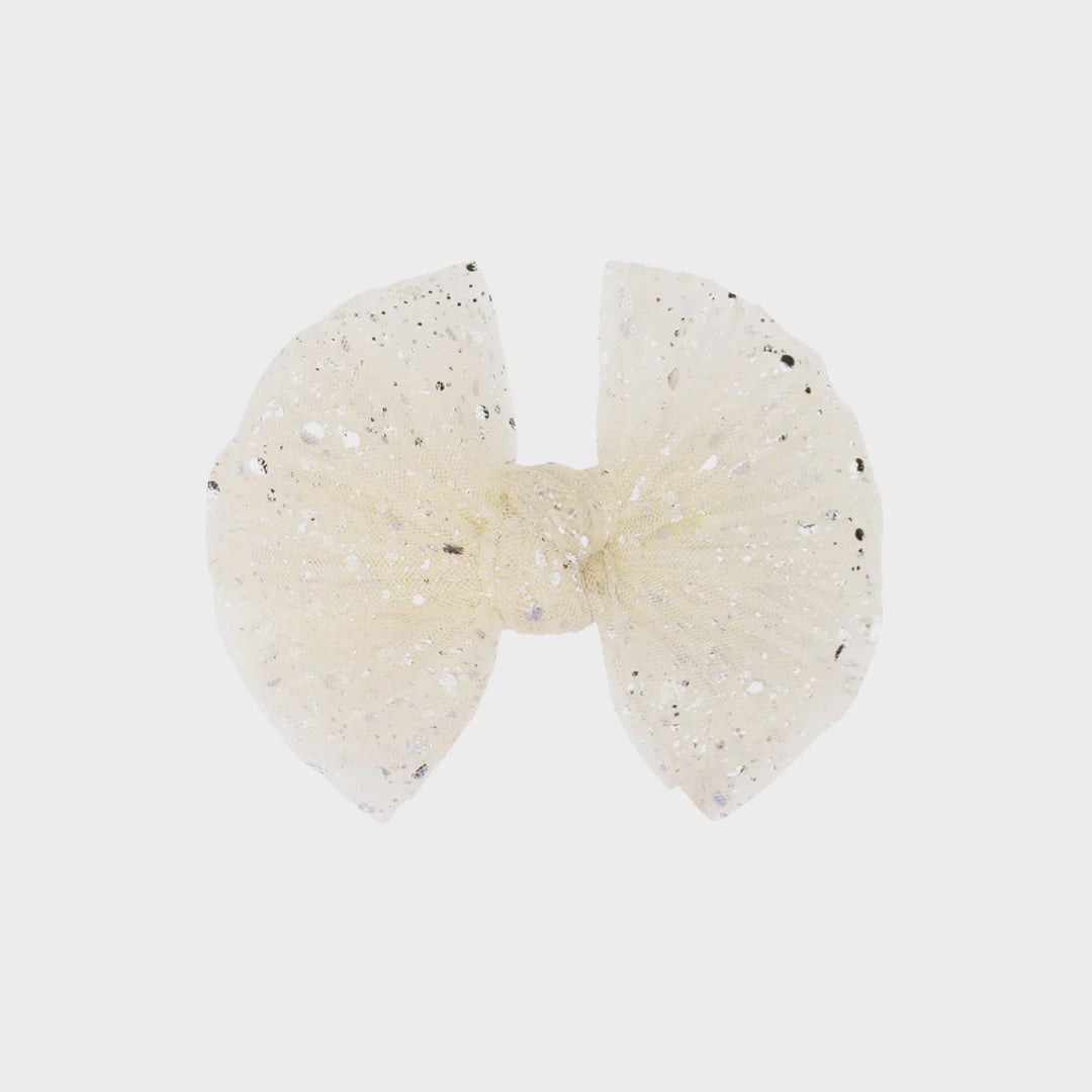 Baby Bling Tulle Fab Clip-Ivory