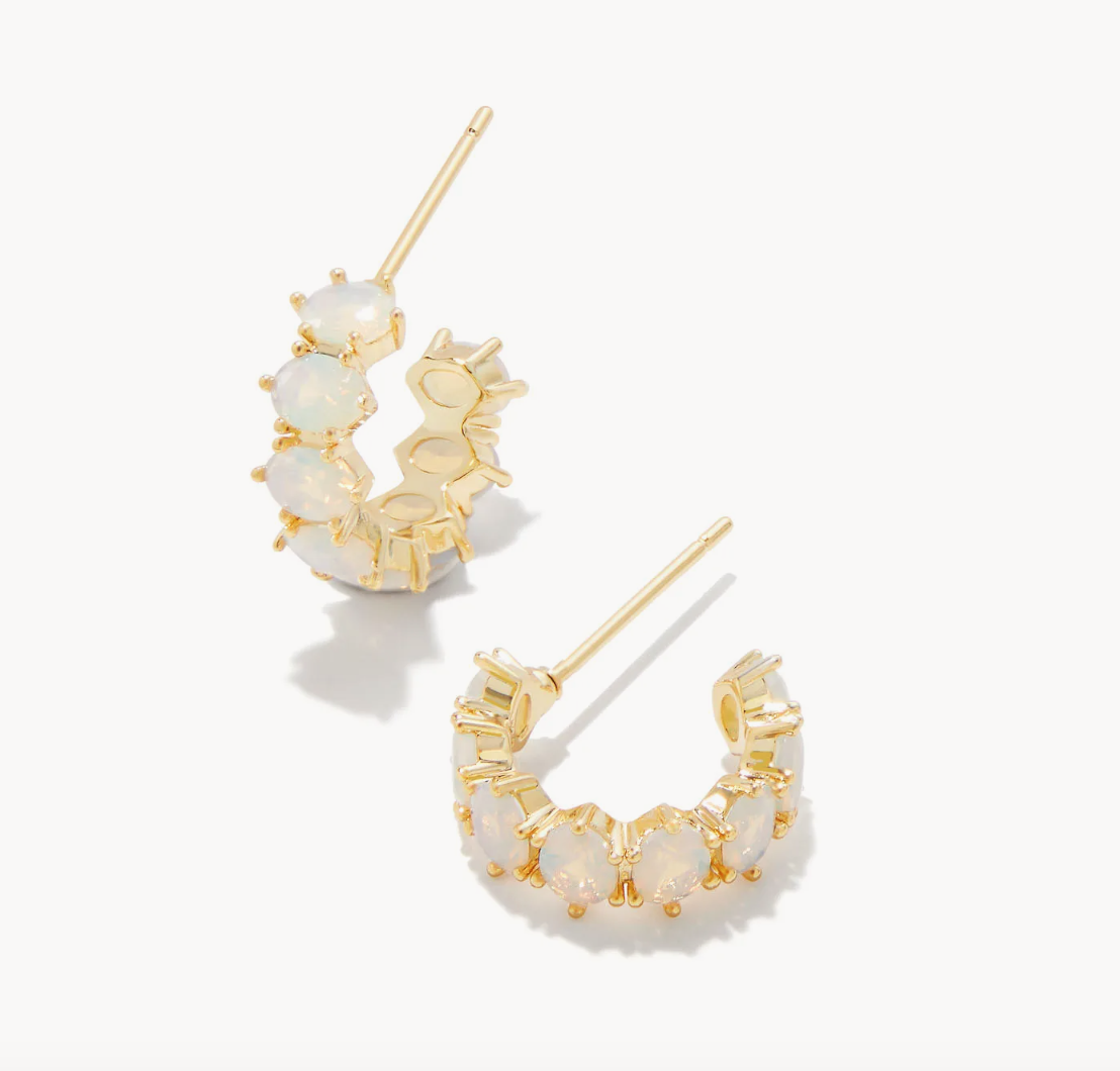 Cailin Crystal Huggie Gold Opal