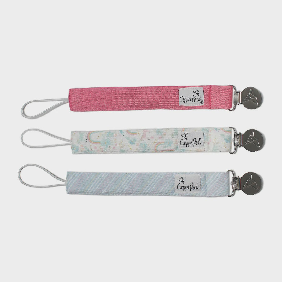 Whimsy Copper Pearl Binky Clip Set