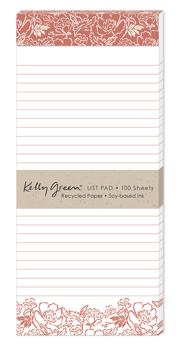 Natural Floral List Pad