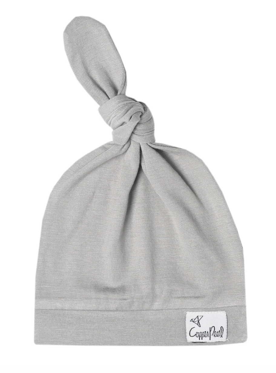 Stone Copper Pearl Top Knot Hat