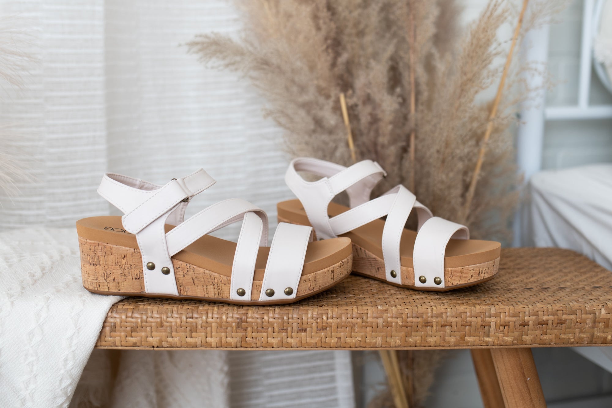 Sun Down Ivory Extra Strappy Wedge