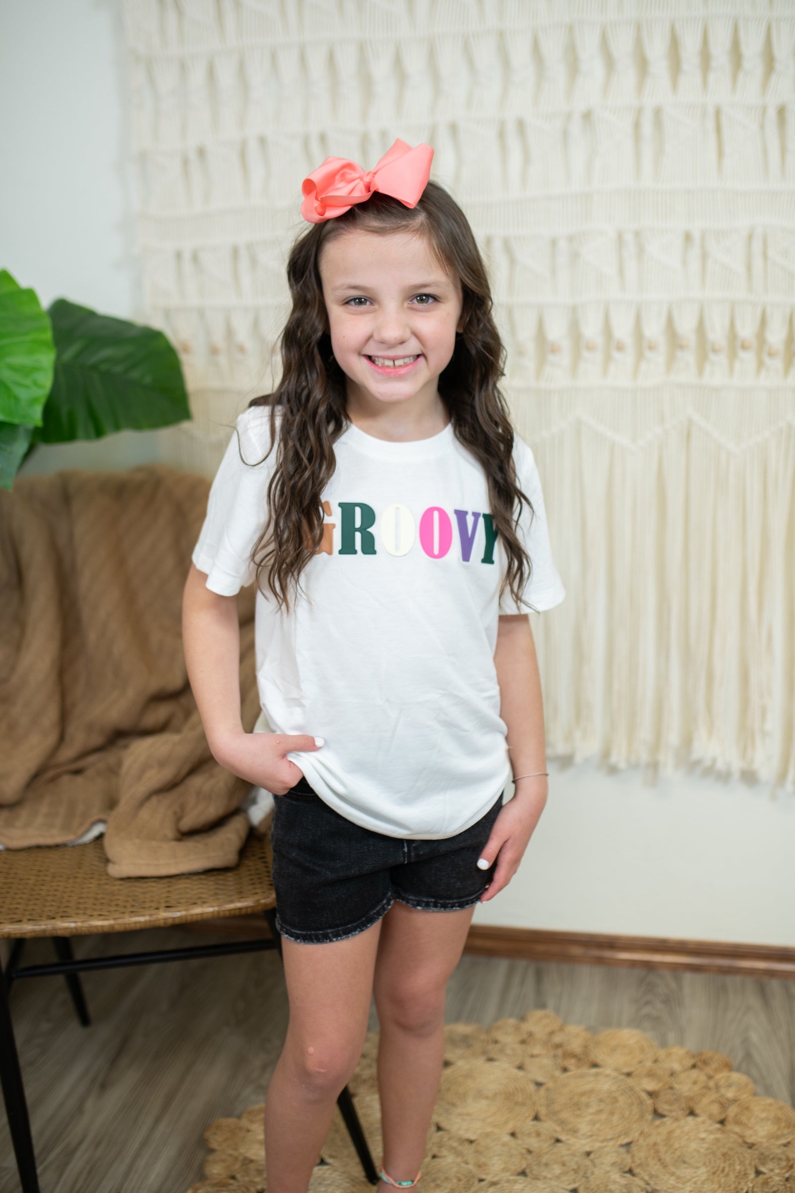 Girls Groovy White Top
