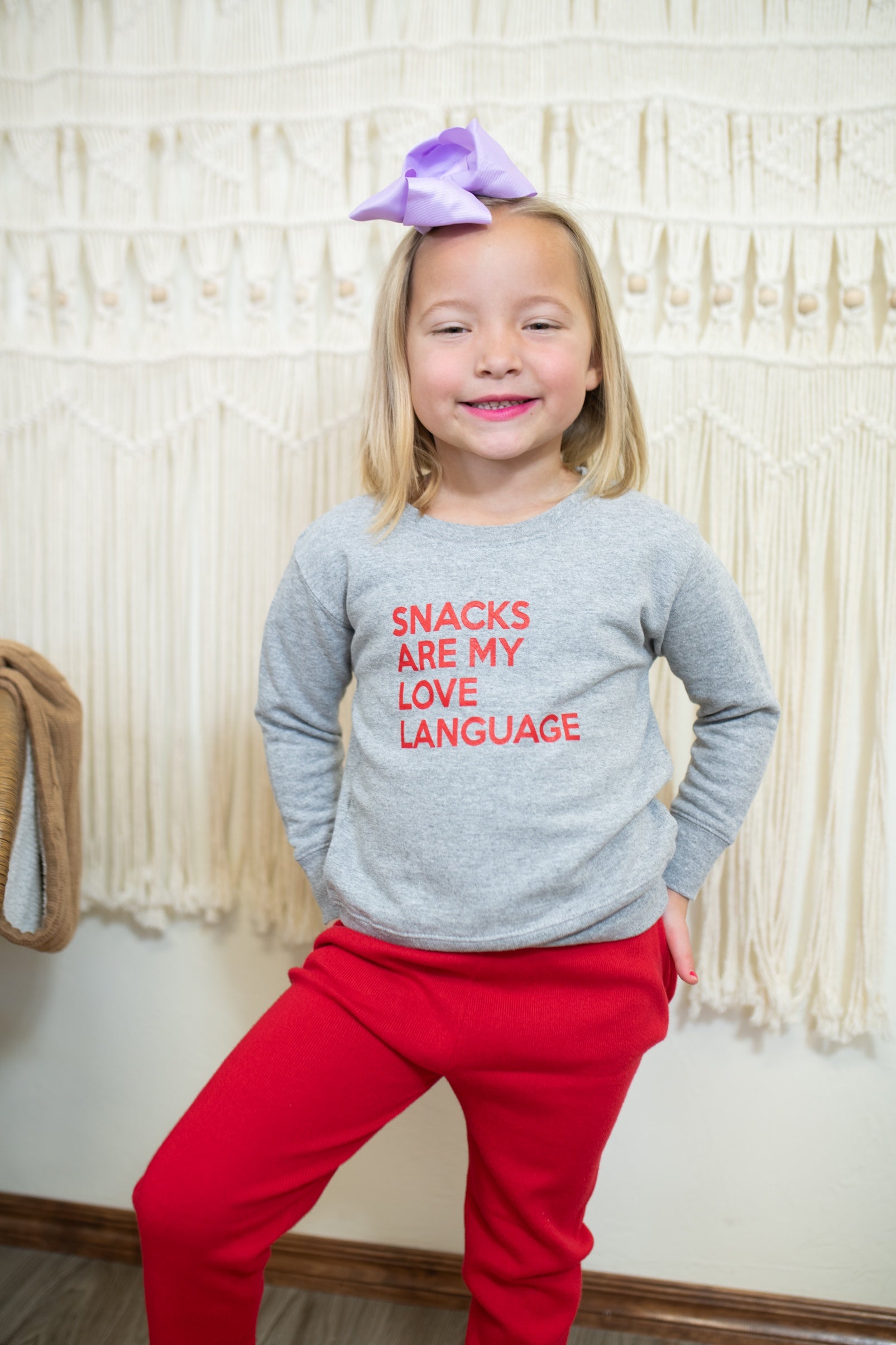 Kids Snack Love Language Sweatshirt