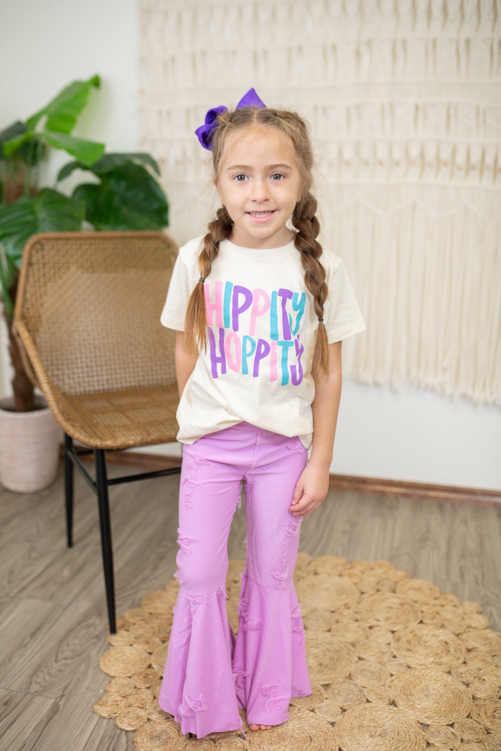 Hippity Hoppity Girl's Easter Tee