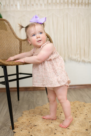 Babys Breath Floral Ruffle Top & Bloomer