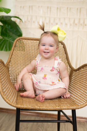 Ruffle Strap Smocked Top and Diaper Cover-Daisy Boots