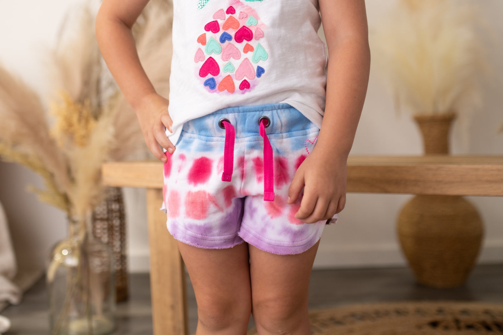 Rainbow Waves Drawcord Shorts