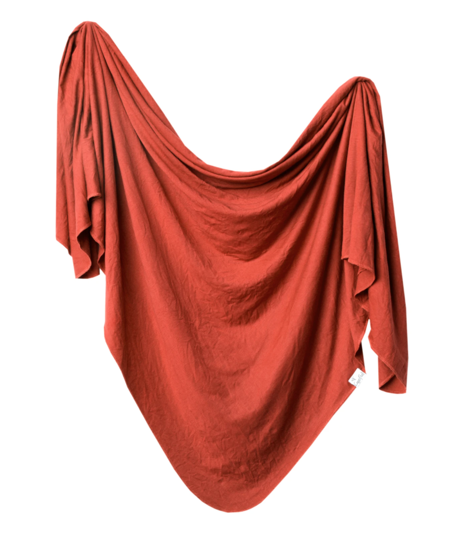 Rust Copper Pearl Swaddle Blanket