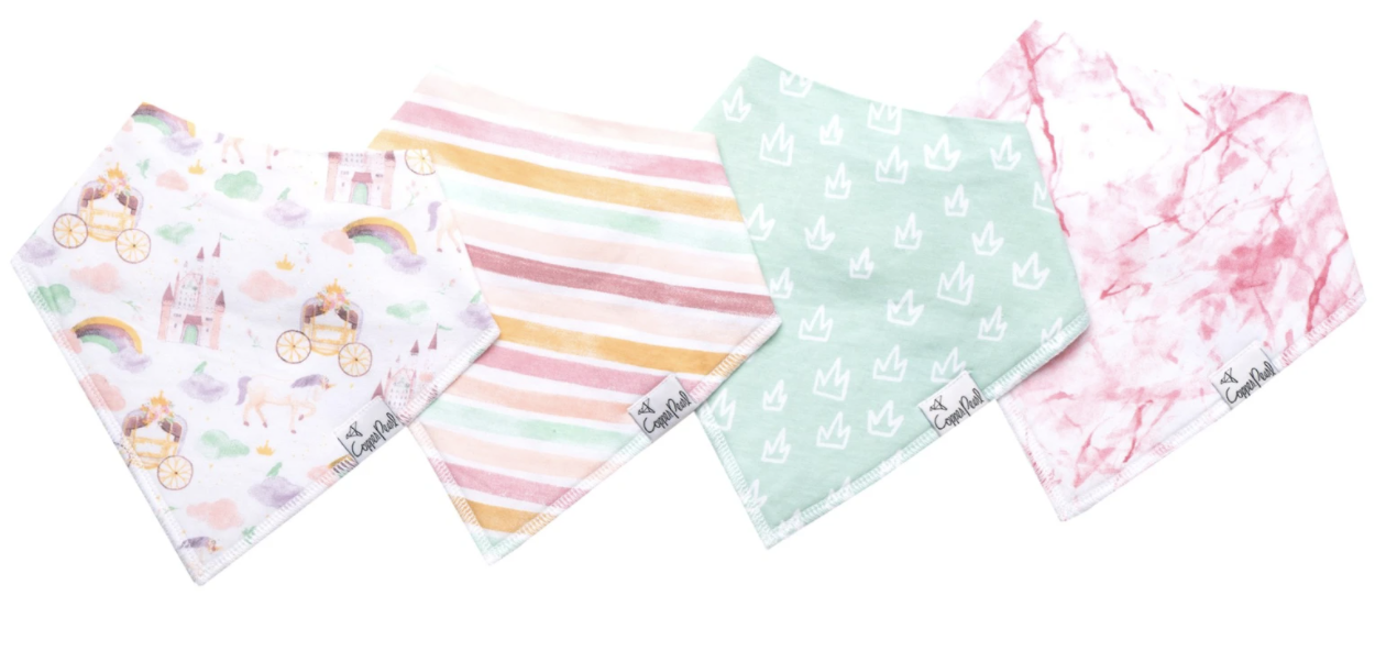 Enchanted Copper Pearl Baby Bandana Bibs