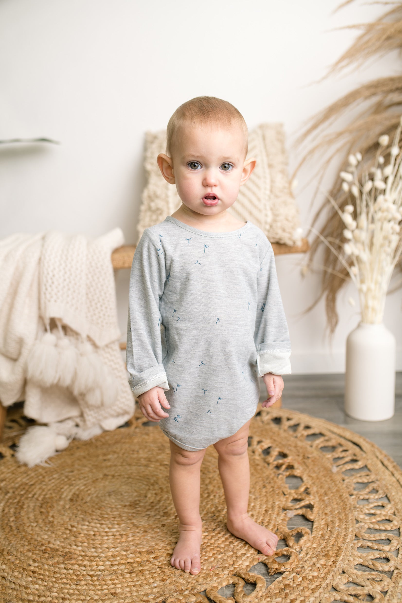 Tana Onesie - Grey Dandelion