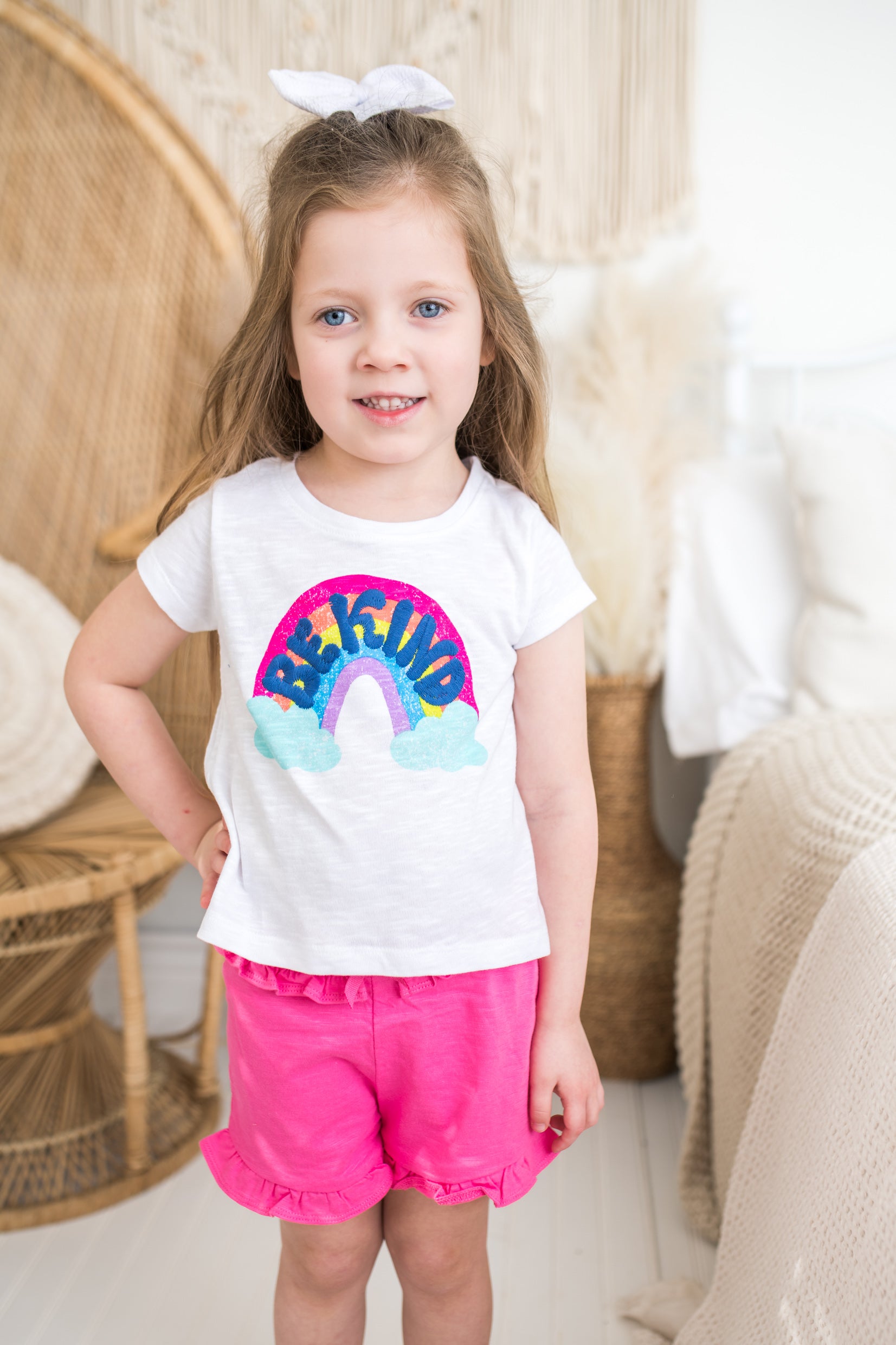 Girl's Be Kind Rainbow Graphic Tee