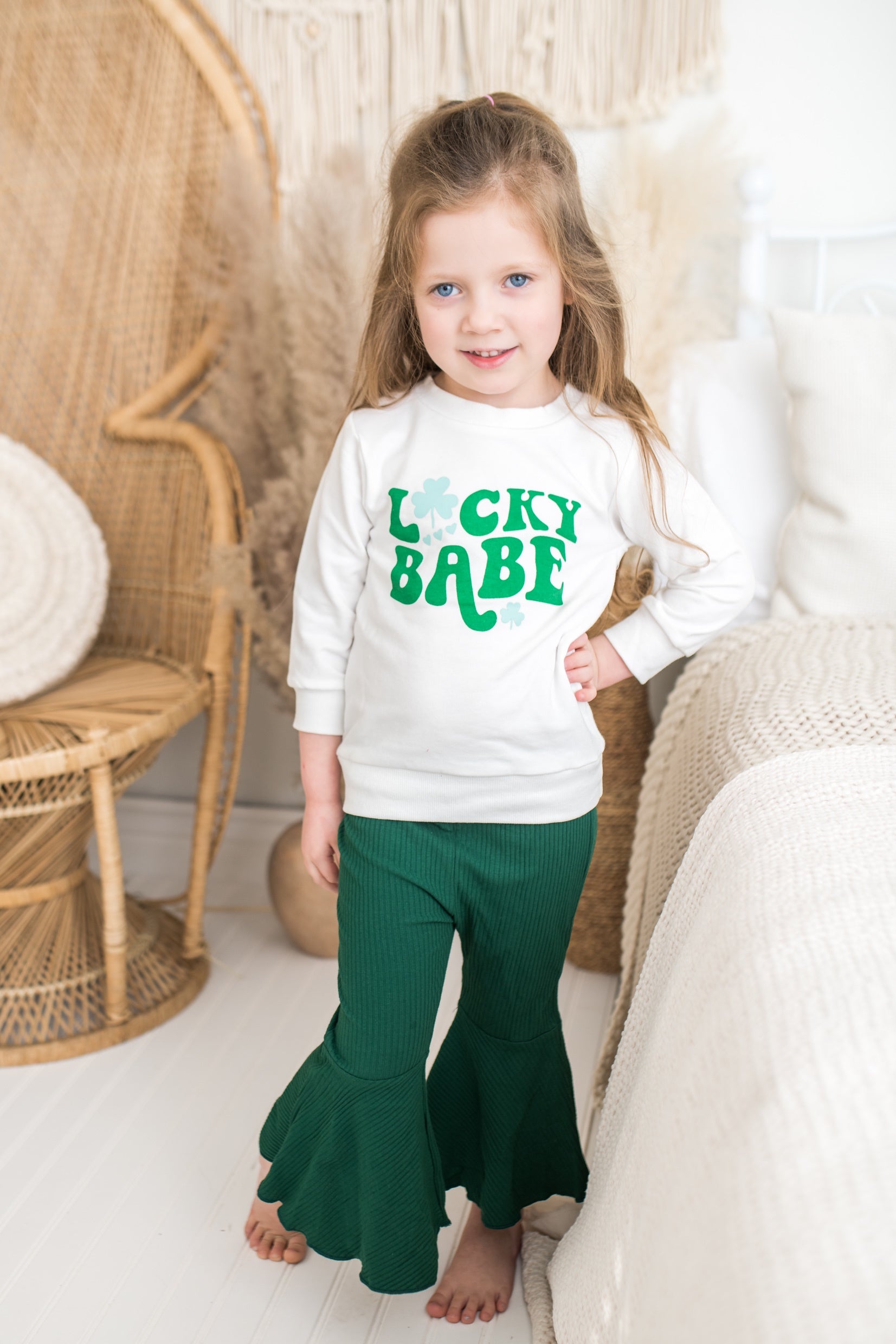 Lucky Babe Sweatshirt and Bloom Pants Set