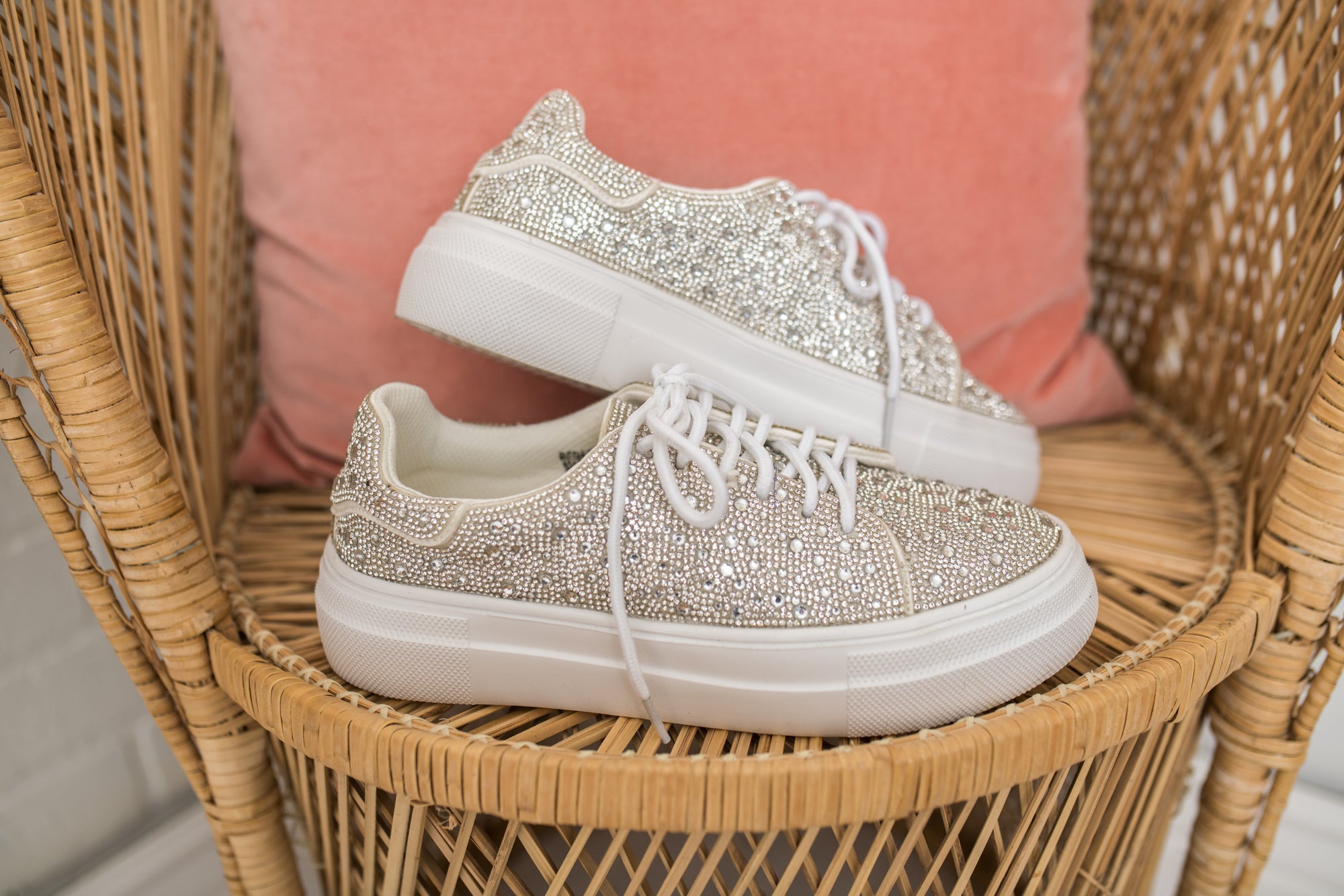 Alanna Clear Rhinestone Trainers