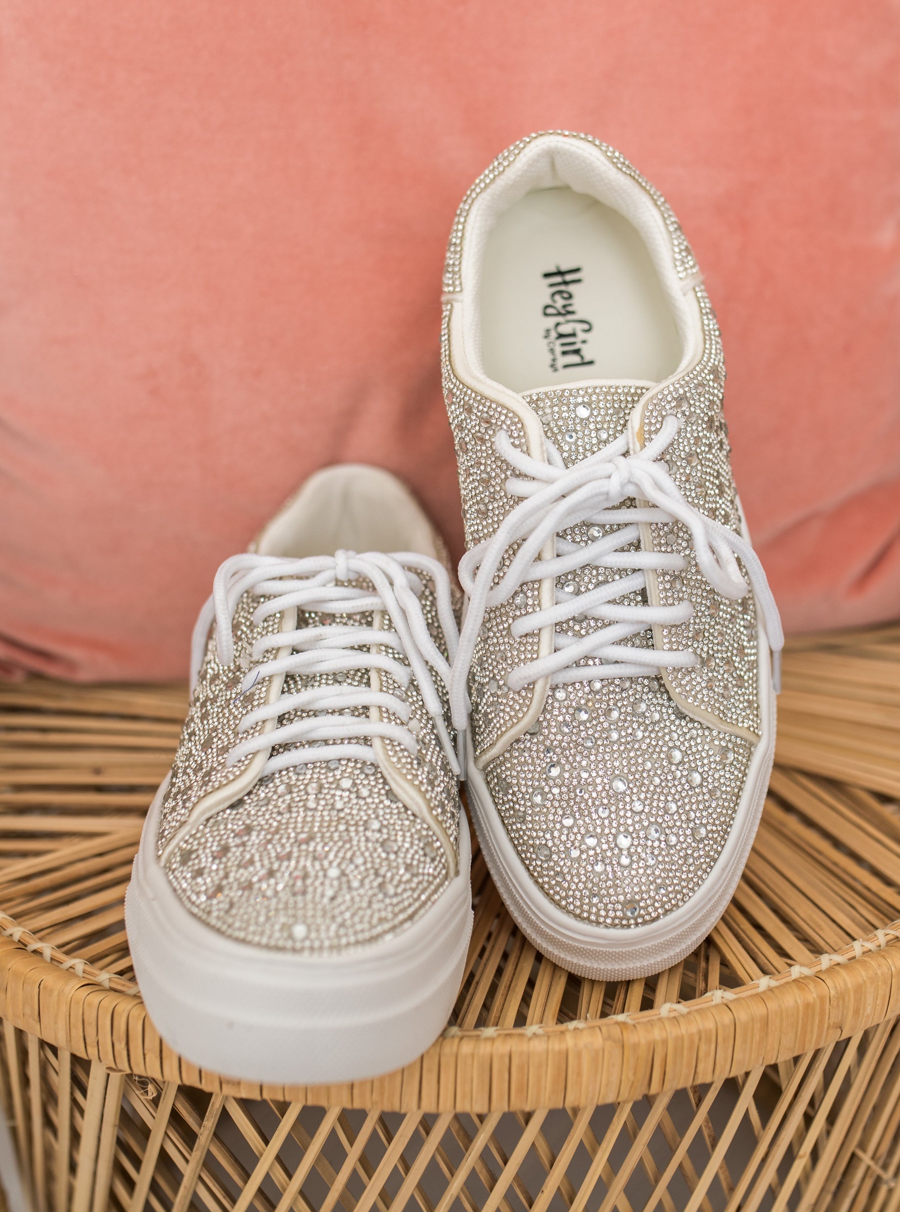 Alanna Clear Rhinestone Trainers