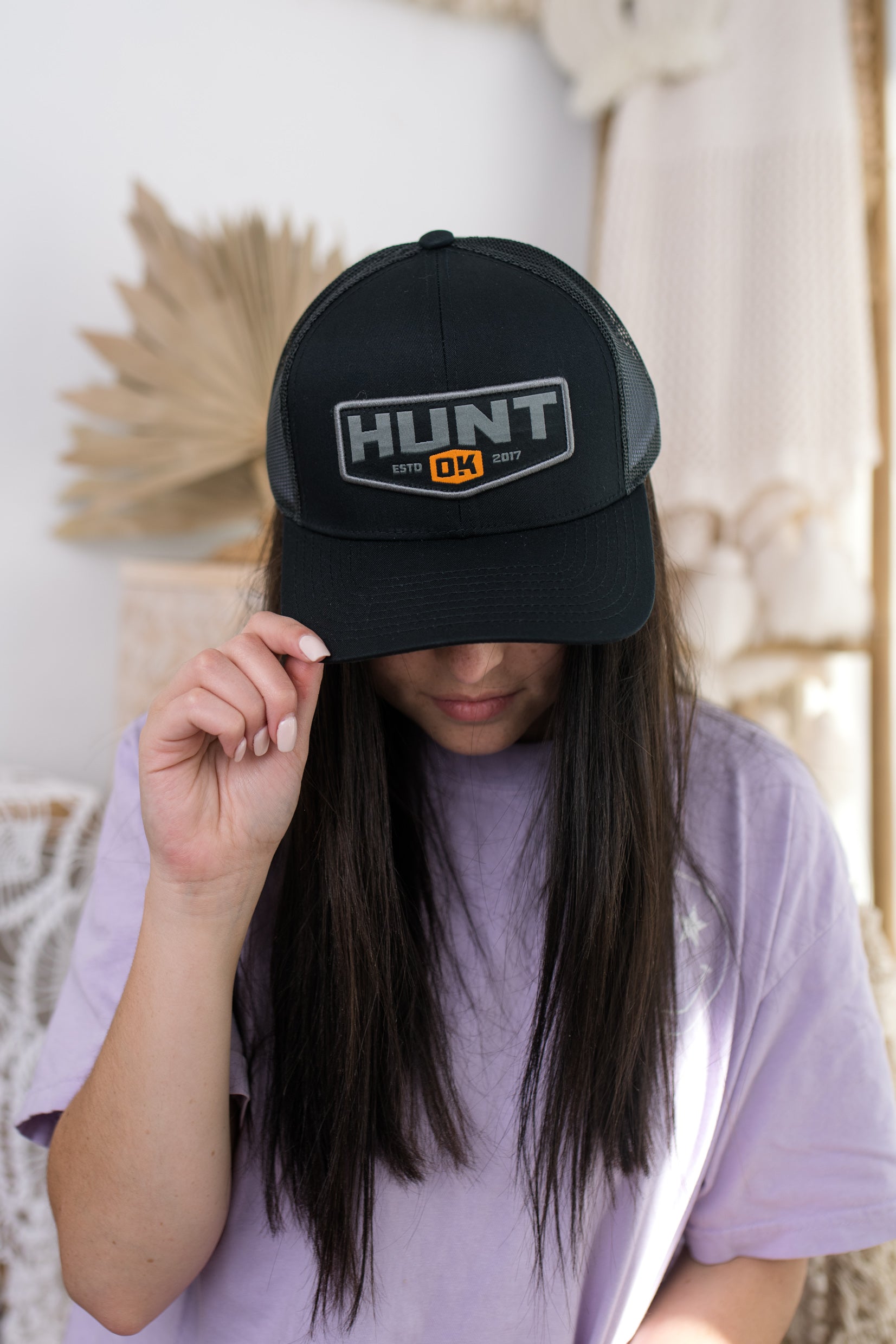 Hunt Gray Black Mesh Back Hat