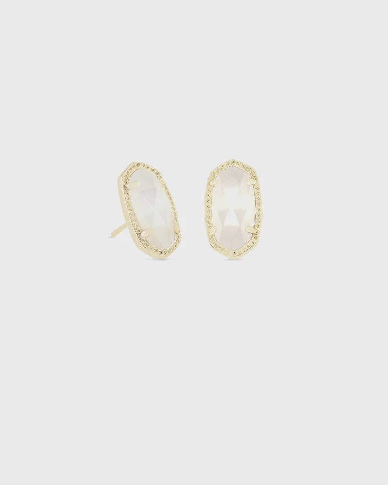 Ellie Stud Earrings- Gold Ivory Mother of Pearl