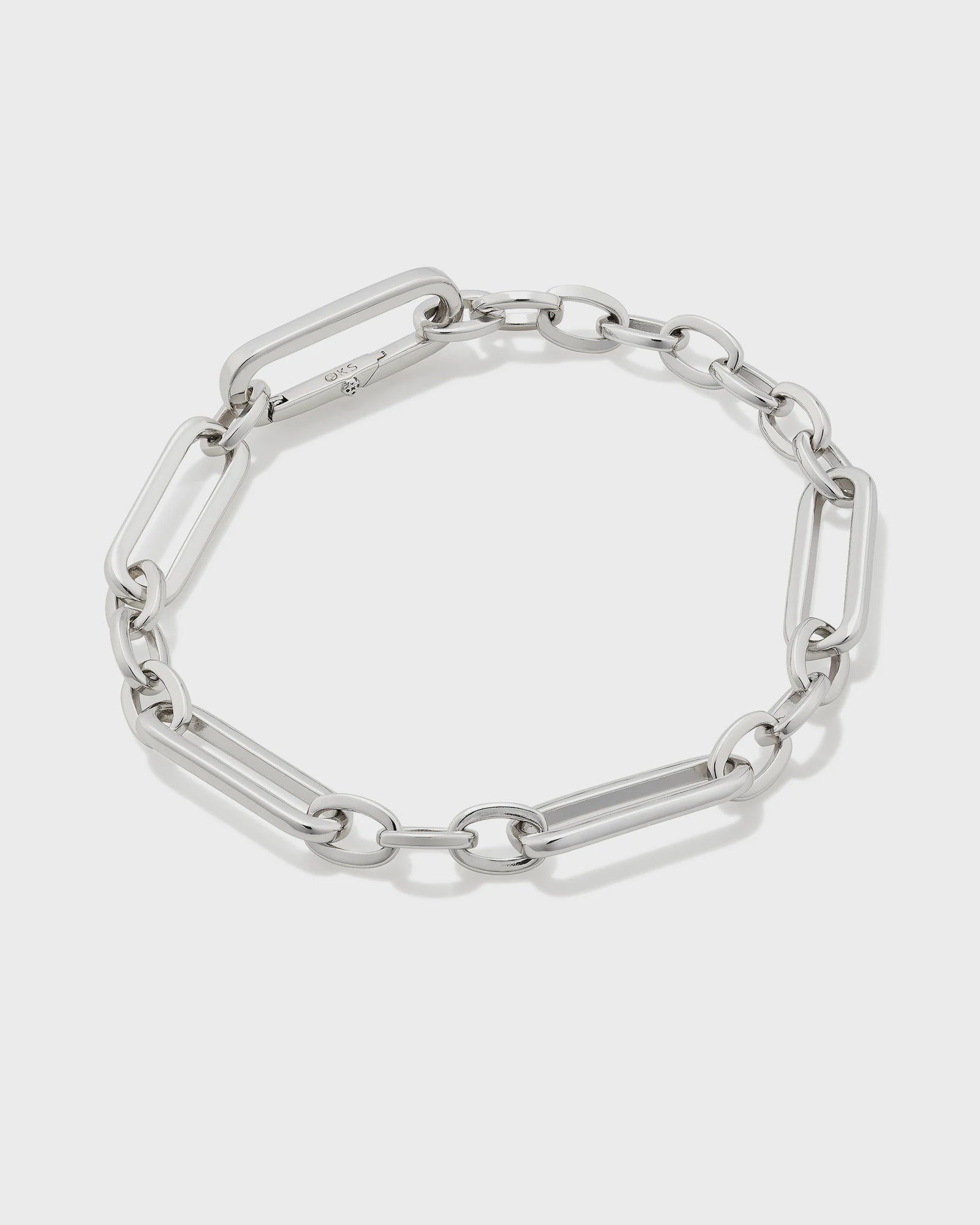 Heather Link and Chain Bracelet Silver