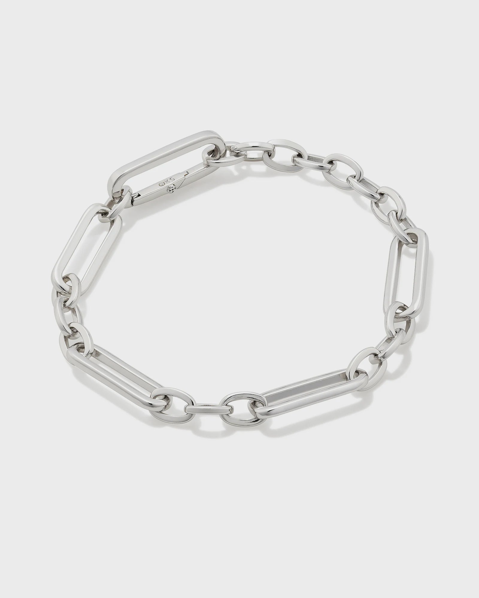 Heather Link and Chain Bracelet-Silver