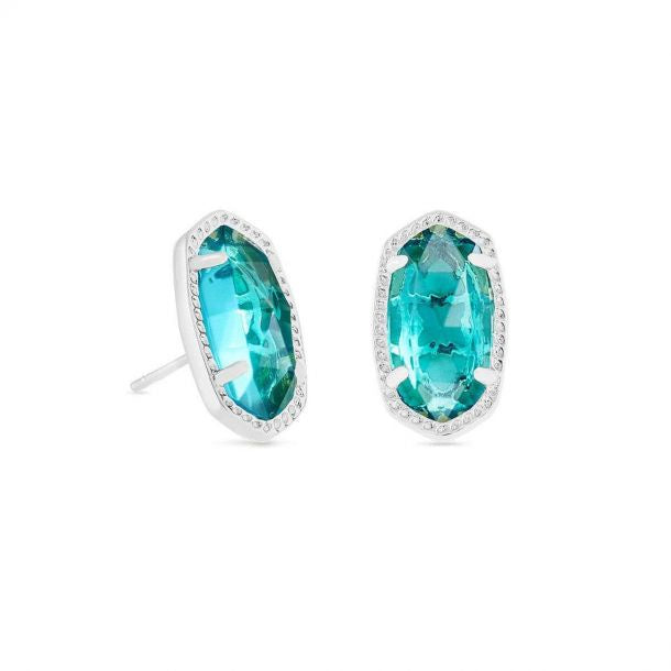 Ellie Earrings Rhodium London Blue