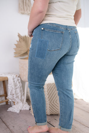 Livvy High Waisted Patches Jeans