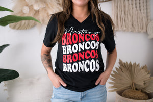 Mustang Broncos on Repeat Graphic Tee