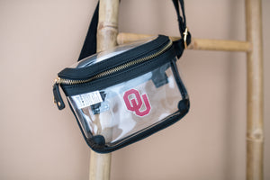 Clear OU Black and Gold Belt Bag