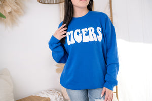 Royal Blue Tigers Puff Sweatshirt