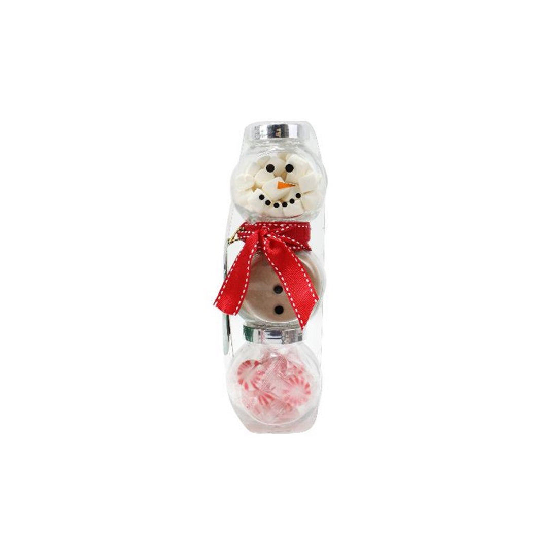 Snowman Jar Cocoa Set - Red Scarf