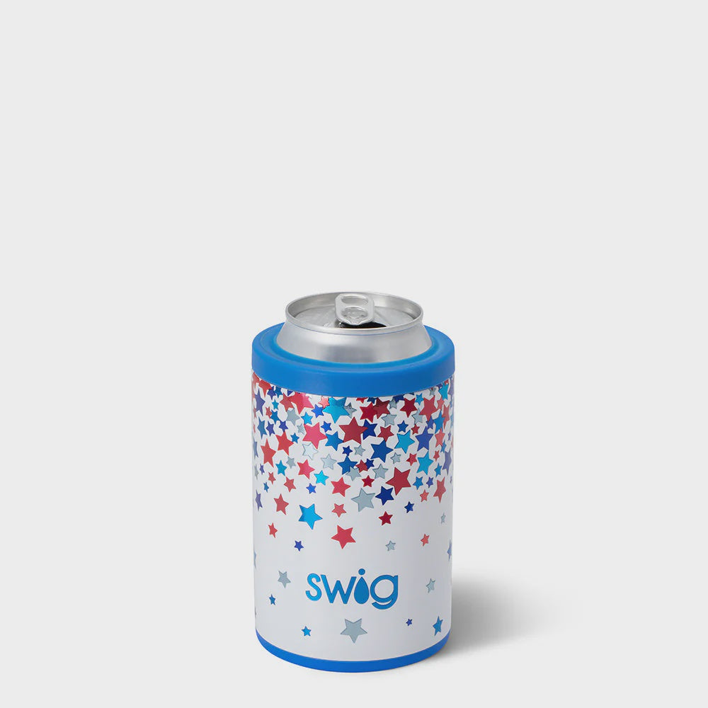 Swig 12oz Can+Bottle Cooler- Star Spangled