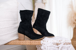 Wicked Black Suede Boot