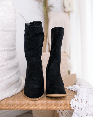 Wicked Black Suede Boot
